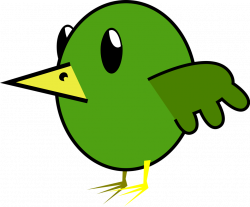 Bird Green | Free Stock Photo | Illustration of a green cartoon bird ...
