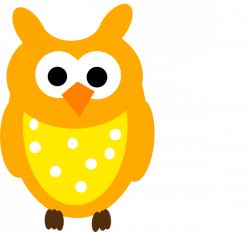 Orange Owl And Dots Clip Art at Clker.com - vector clip art online ...