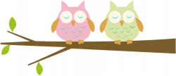 Owl Branch Clip art - Two cute owls 936*405 transprent Png Free ...