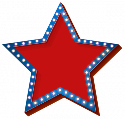 Star with Lights Transparent PNG Clip Art Image | Patriotic clip ...