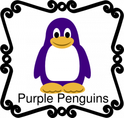 Purple Penguin In Frame Clip Art at Clker.com - vector clip art ...
