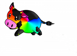 rainbow cow by terrabird7 on DeviantArt