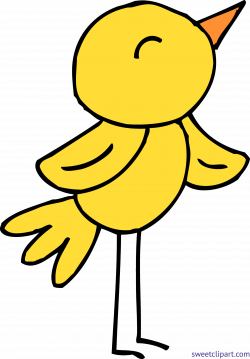 Spring Bird 3 Yellow Clip Art - Sweet Clip Art