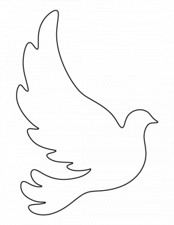 Dove pattern. Use the printable outline for crafts, creating ...