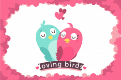 Valentines Day Lovebird Clip art - Cover lace pink love birds 1204 ...