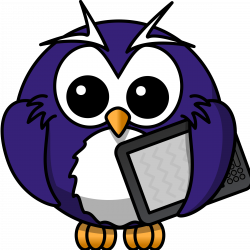 Clipart - Litle owl BLUE
