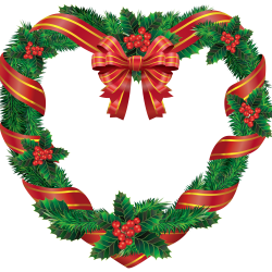 Heart Christmas Wreath transparent PNG - StickPNG