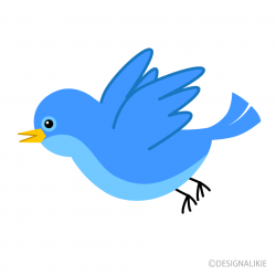 Flying Cute Blue Bird Clipart Free Picture｜Illustoon