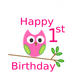 Owl 1st Birthday Clip Art at Clker.com - vector clip art online ...