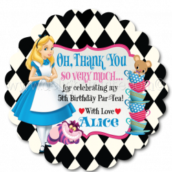 Alice in Wonderland Mad Hatter Tea Party Favor Tags [DI-691FT ...