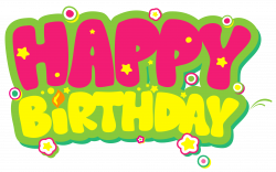 Yellow and Pink Happy Birthday PNG Clipart Picture | Gallery ...