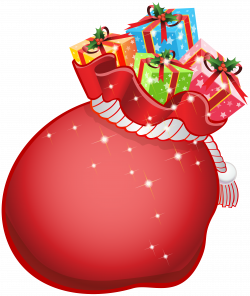 Santa Bag with Gifts Transparent PNG Clip Art | Gallery ...