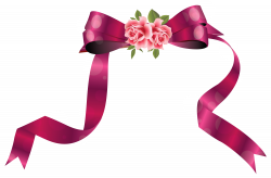 Decorative Ribbon with Roses PNG Clipart Image | Gallery ...