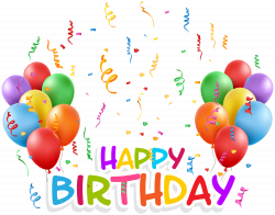 Transparent Happy Birthday and Baloons PNG Clip Art | Gallery ...