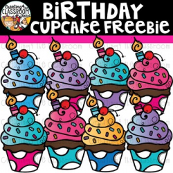 Birthday Cupcake Freebie Clipart {Birthday Clipart} by ...
