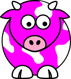 Pink Cow Clip Art at Clker.com - vector clip art online, royalty ...