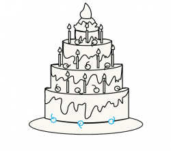 Birthday Cake Drawing Images at GetDrawings.com | Free for personal ...