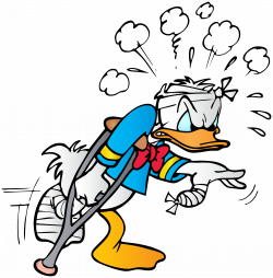 Donald Duck with Crutch Free PNG Clip Art Image | Gallery ...