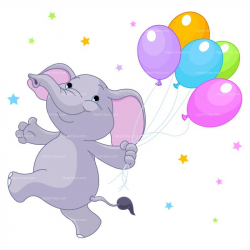 CLIPART PARTY ELEPHANT | Royalty free vector design | First ...