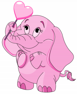 Pink Love Elephant PNG Clipart | Gallery Yopriceville - High ...