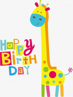 Vector Giraffe Happy Birthday, Birthday Vector, Giraffe ...