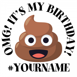 Poop Emoji Birthday Burp Cloth by EmojiOneShop2