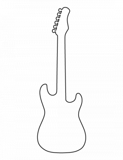Electric guitar pattern. Use the printable outline for crafts ...