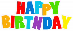 Happy Birthday Multicolor Text PNG Clip Art | Gallery Yopriceville ...