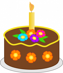 Chocolate Birthday Cake Clip Art at Clker.com - vector clip art ...
