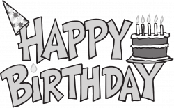 28+ Collection of Happy Birthday Banner Clipart Black And White ...