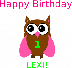 Owl Birthday Lexi Clip Art at Clker.com - vector clip art online ...