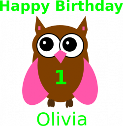 Pink Owl Olivia Birthday Clip Art at Clker.com - vector clip art ...