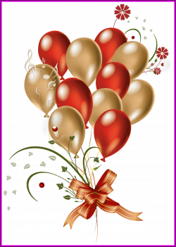 Unbelievable Transparent Red And Gold Balloons Clipart Png Image Of ...