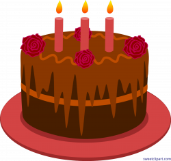 Chocolate Birthday Cake Clip Art - Sweet Clip Art