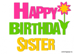 Image result for free clipart birthday sister | ABT | Happy ...