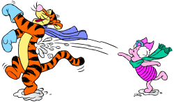 Tigger and Piglet with Snowballs PNG Clip Art Image | Gallery ...