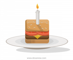 Clipart - Birthday Burger Vector