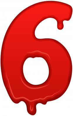 Bloody Number Six PNG Clip Art Image | Gallery Yopriceville - High ...