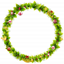 Large Christmas Wreath Photo Frame | Gallery Yopriceville - High ...