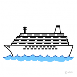 Simple Large Cruise Ship Clipart Free Picture｜Illustoon