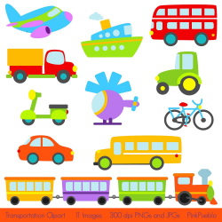 Transportation Clip Art Clipart with Car, Truck, Train ...