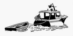 Boat Clipart Dinghy - Boat Pulling Another Boat ...