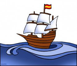 Explorers Clip Art by Phillip Martin, Spanish Ship