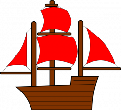 Red Pirate Ship Clip Art at Clker.com - vector clip art online ...