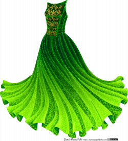 Green Princess Gown | Liana's Paper Dolls