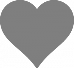 Solid Dark Grey Heart Clip Art at Clker.com - vector clip art online ...