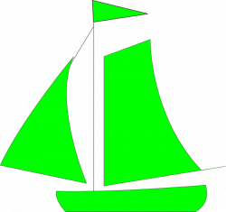 Green Sail Boat Clip Art at Clker.com - vector clip art online ...