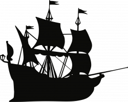 Clipart - Galleon Ship Silhouette