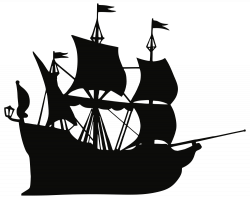 OnlineLabels Clip Art - Galleon Ship Silhouette