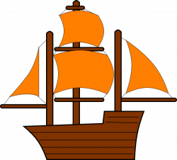 Orange Pirate Ship Clip Art at Clker.com - vector clip art online ...